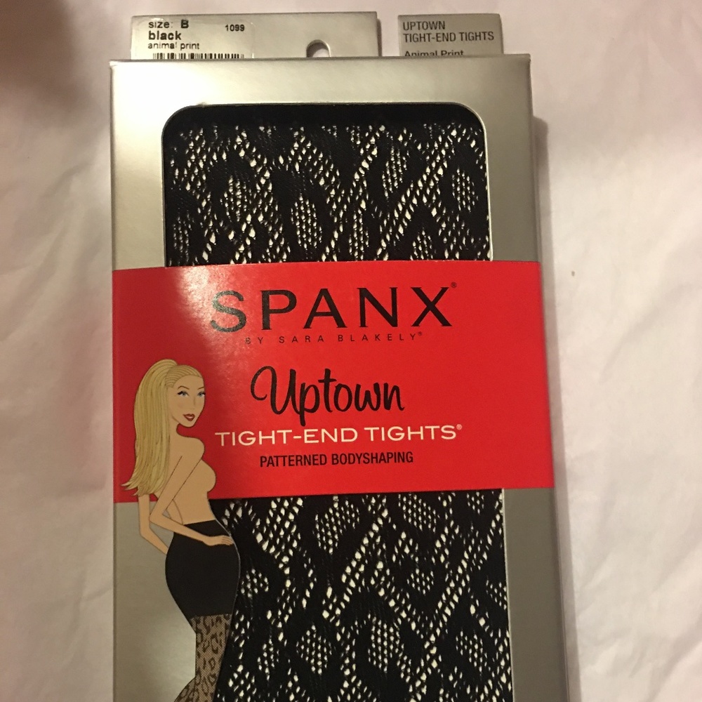 SPANX Uptown Tight End Black Tights Size B NIB